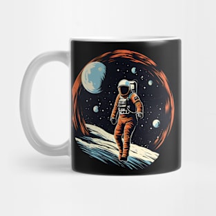 Spaceship Illustration: Multicolor Artwork Mug